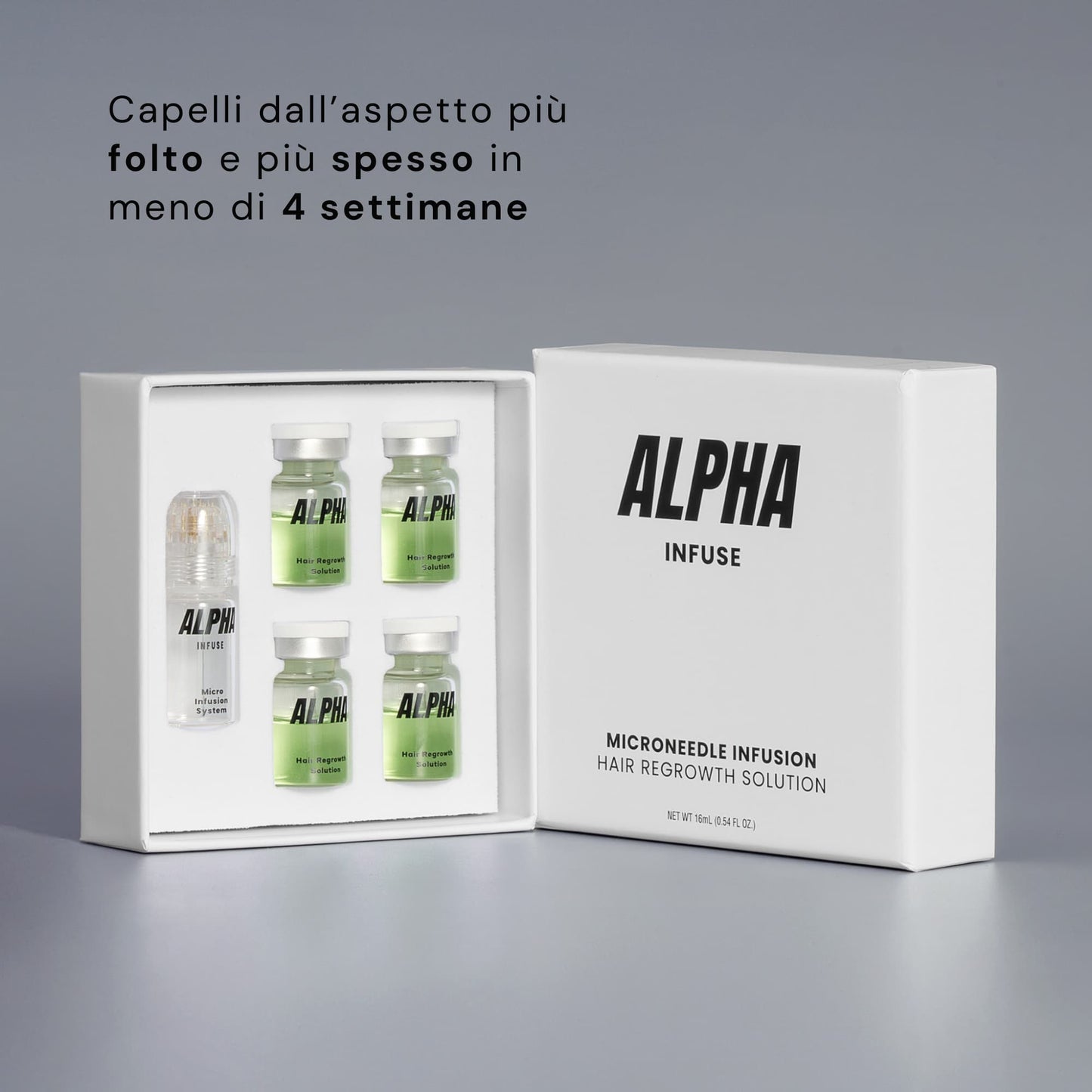 AlphaInfuse | Sistema per la ricrescita dei capelli